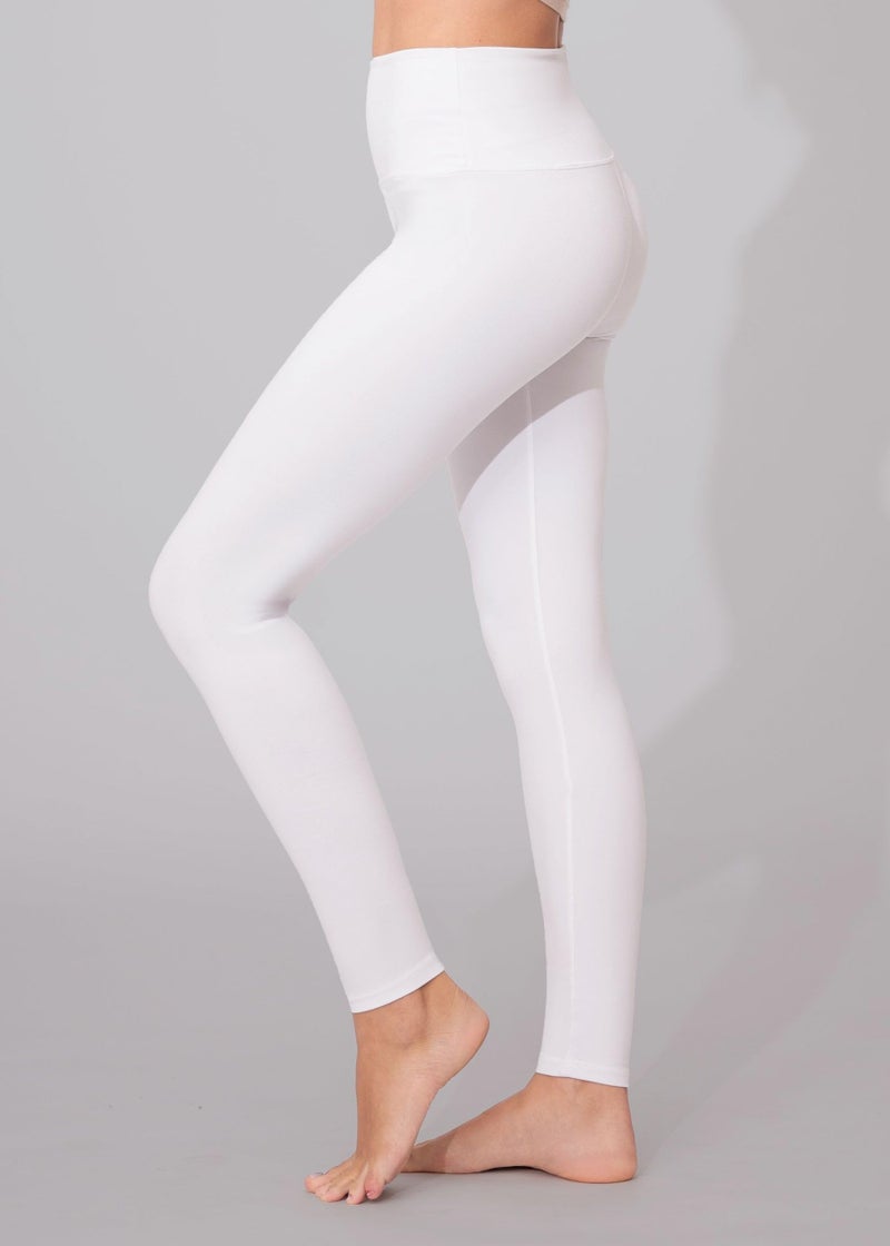 Conceited Leggings for Women - Tummy Control - 5" Waistband - Regular and Plus Size - White - Small - Medium - Image 5